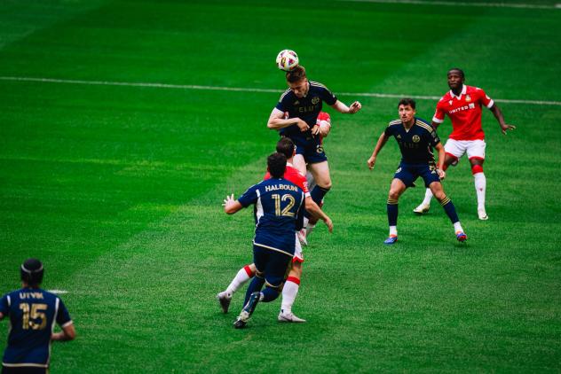 Defender Finn Linder with the Vancouver Whitecaps