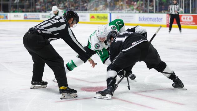 Texas Stars' Kole Lind versus Ontario Reign's Kenny Connors