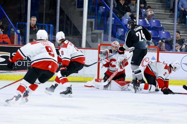Vancouver Giants centre Sam Charko vs. the Prince George Cougars