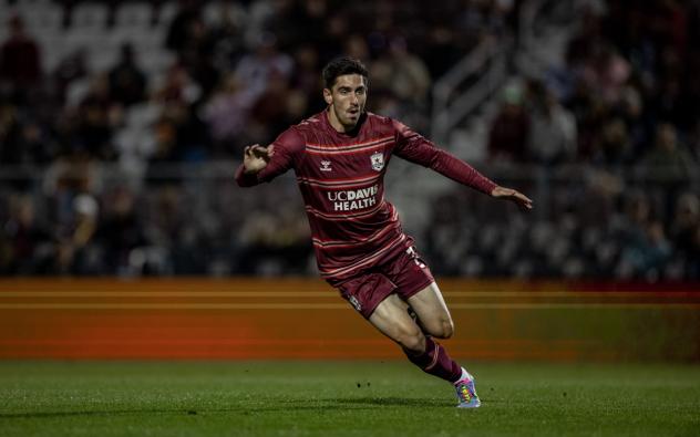 Forward Trevor Amann with Sacramento Republic FC