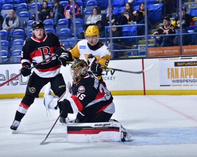 Belleville Senators goaltender Leevi Merilainen