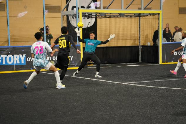 St. Louis Ambush goalkeeper Paulo Nascimento vs. the Milwaukee Wave