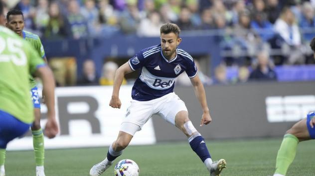 Defender Marcus Godinho with the Vancouver Whitecaps
