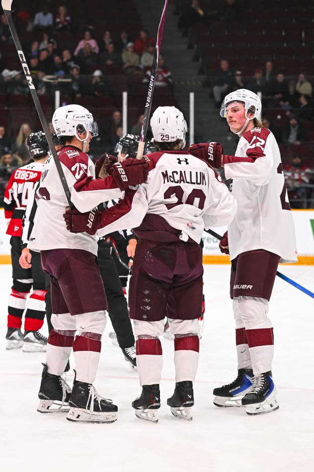 Peterborough Petes congratulate Braydon McCallum