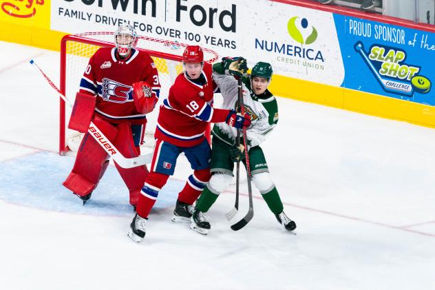 Spokane Chiefs' Carter Esler and William McIsaac on game night