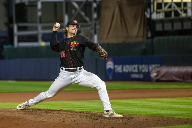 Pitcher Brett Garcia with the Vancouver Canadians