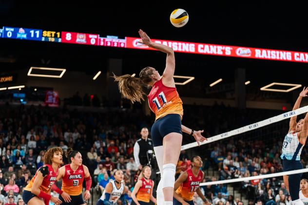 Grand Rapids Rise opposite hitter Lauren Jardine-Clark