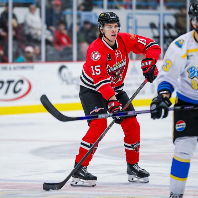 Twin City Thunderbirds defenseman Richard Durina