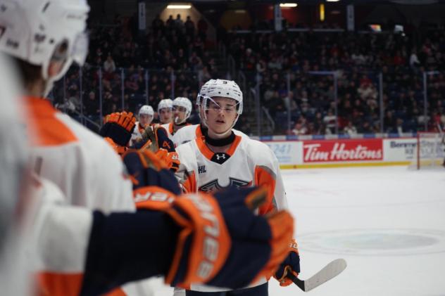 Flint Firebirds exchange high fives