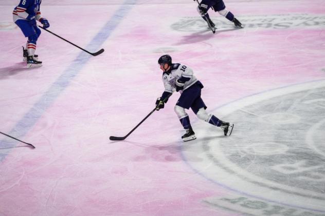 Worcester Railers' Ryan Miotto on the ice