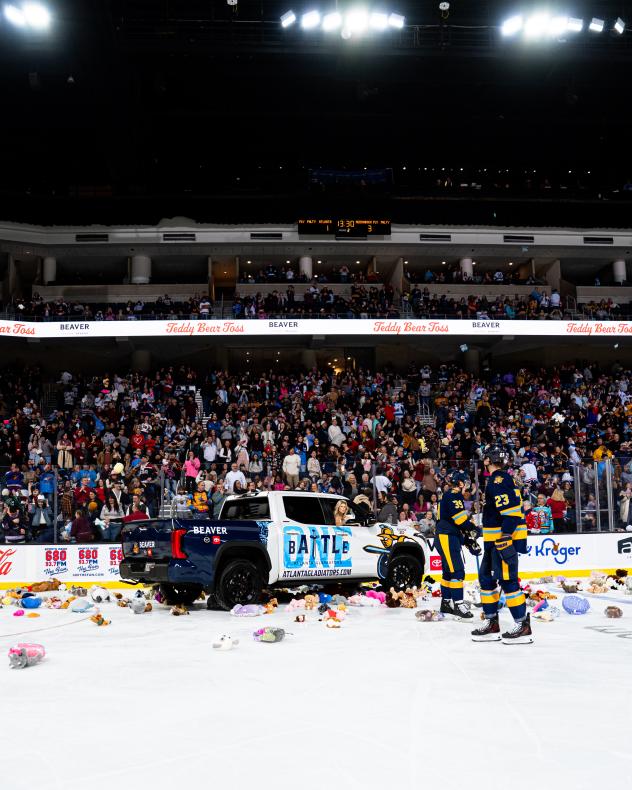 Atlanta Thunder on Teddy Bear Toss Night