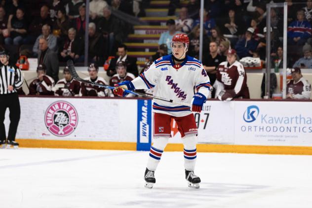Kitchener Rangers defenseman Andrew MacNiel