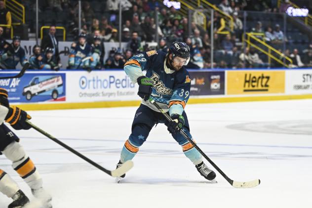 Forward Lukas Sillinger with the Florida Everblades