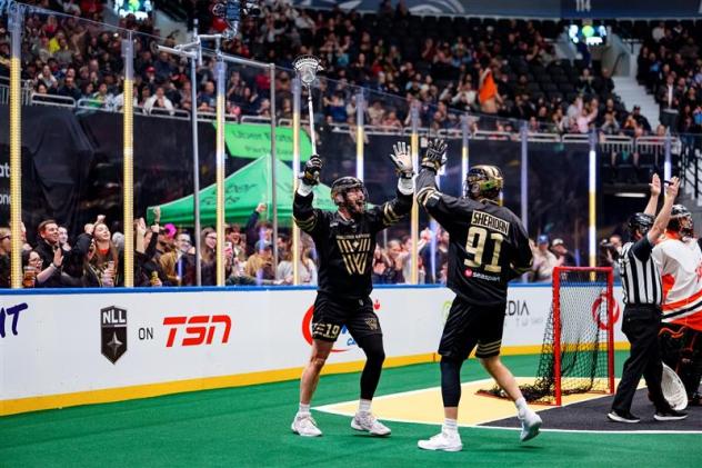 Vancouver Warriors' Jesse King and Ryan Sheridan on game night