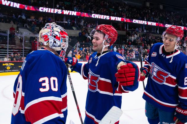 Spokane Chiefs celebrate win
