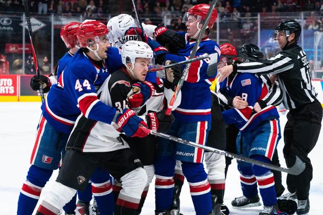 Vancouver Giants mix it up with the Spokane Chiefs