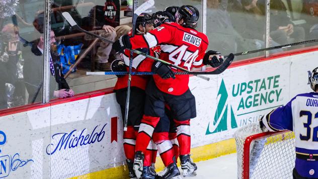 Adirondack Thunder celebrate a goal