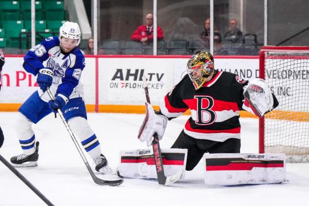Belleville Senators goaltender Leevi Meriläinen