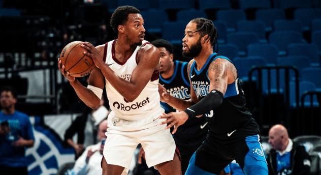 Micah Parrish of the Cleveland Charge with the ball against the Osceola Magic