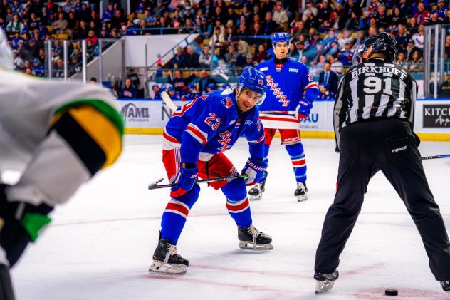 Kitchener Rangers centre Sam O'Reilly vs. the London Knights