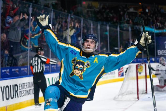 Drew Callin of the Worcester Railers, as the Worcester Monkey Wrenches