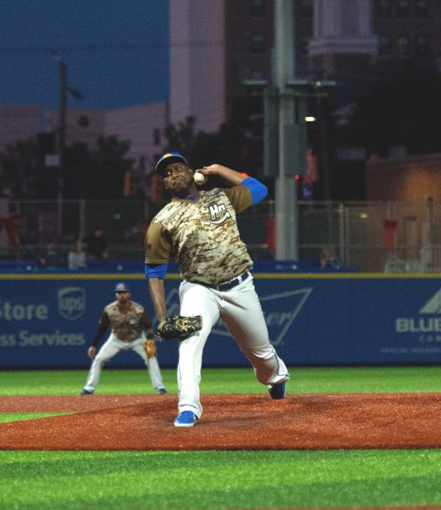 Pitcher Alberto Baldonado with the High Point Rockers in 2019