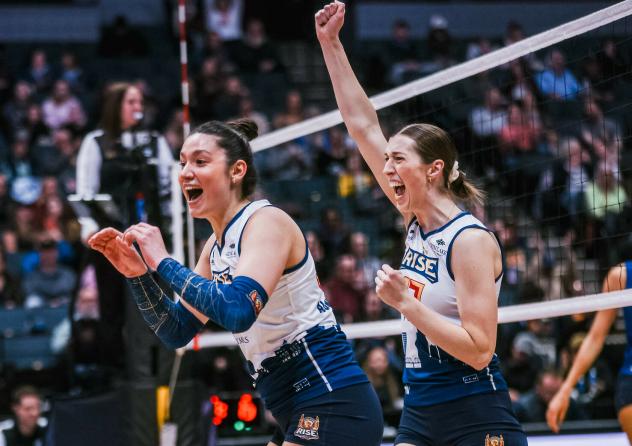 Grand Rapids react after a big point