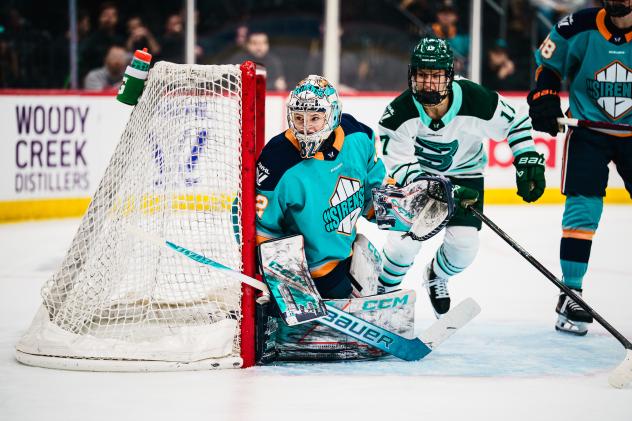 New York Sirens goaltender Kayle Osborne vs. the Boston Fleet