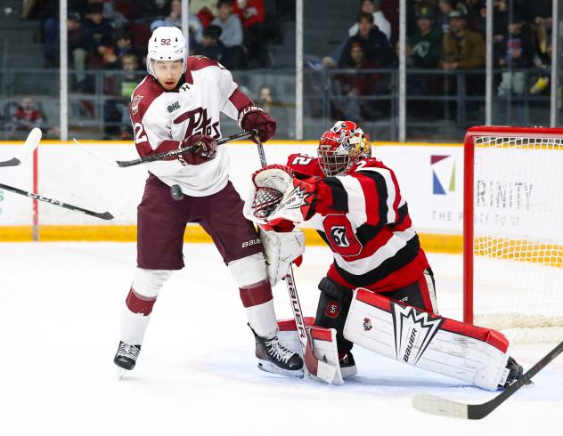 Peterborough Petes right wing Matthew Soto vs. the Ottawa 67's