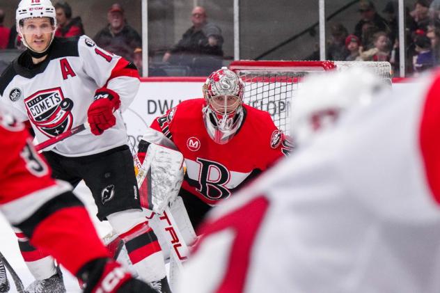 Belleville Senators goaltender Mads Søgaard vs. the Utica Comets