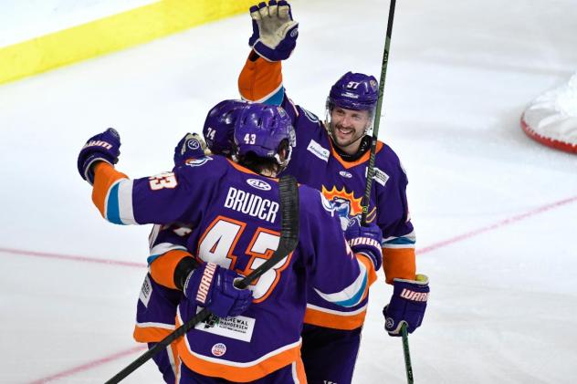 Orlando Solar Bears celebrate a goal