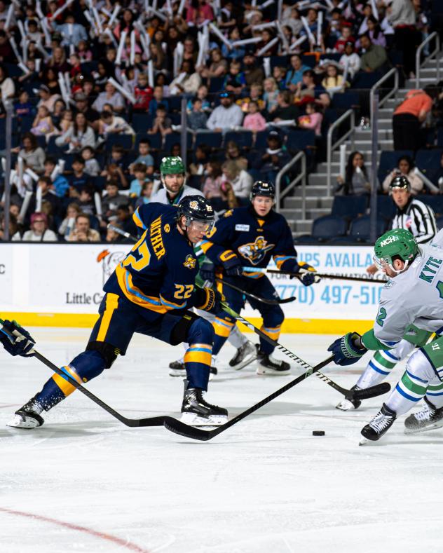 Atlanta Gladiators forward Isak Walther vs. the Florida Everblades