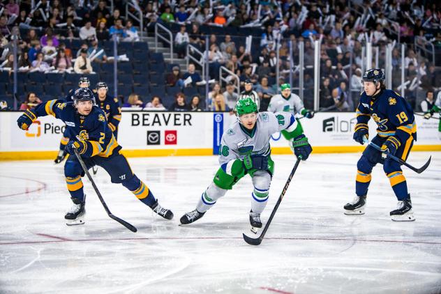 Florida Everblades forward Tarun Fizer vs. the Atlanta Gladiators