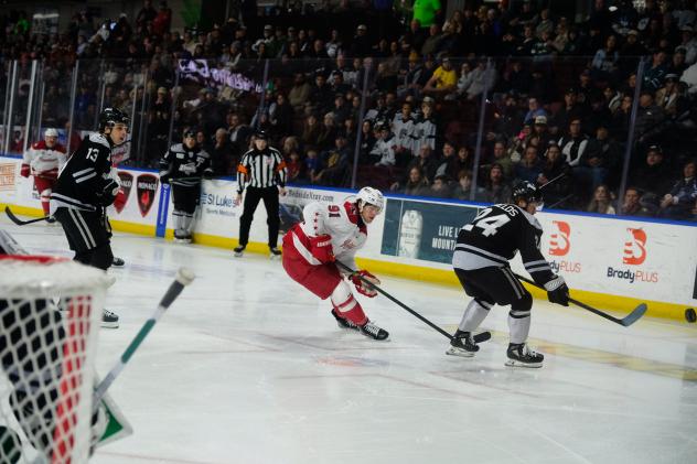 Allen Americans center Michael Gildon vs. the Idaho Steelheads
