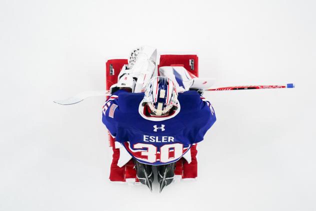 Spokane Chiefs' Carter Esler on the ice
