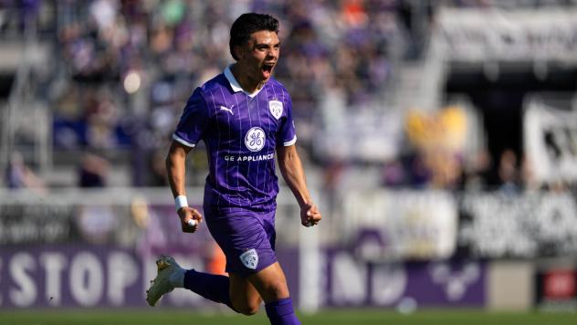Louisville City FC forwary Ray Serrano