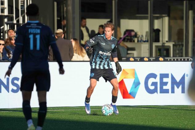 Rhode Island FC forward Logan Dorsey