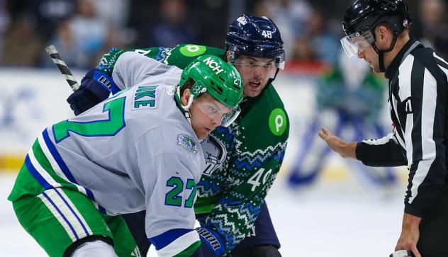 Florida Everblades forward Reid Duke vs. the Jacksonville Icemen
