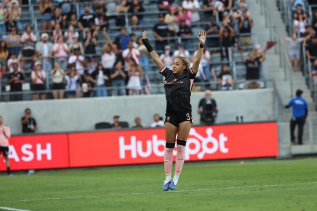 Angel City Football Club defender Savy King