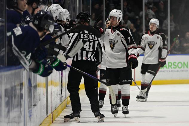 Vancouver Giants centre Misha Volotovskii (7)