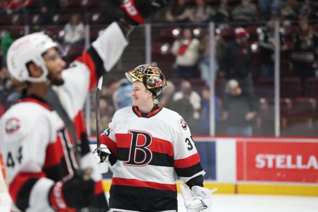 Belleville Senators goaltender Leevi Meriläinen