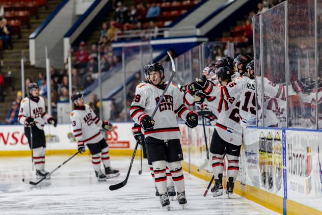Rapid City Rush along the bench