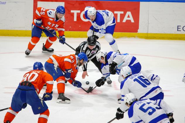 Syracuse Crunch face off with the Cleveland Monsters