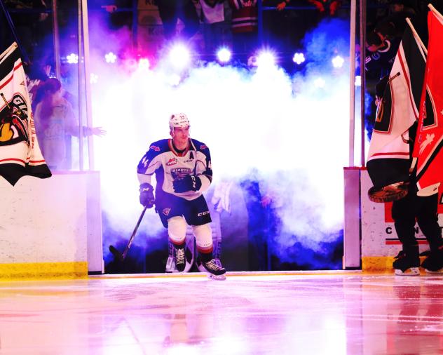 Defenceman Bowen Byram with the Vancouver Giants
