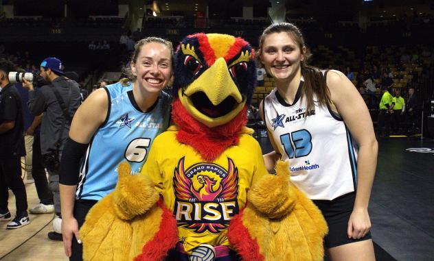 Grand Rapids Rise all-stars Morgan Hentz and Paige Briggs-Romine