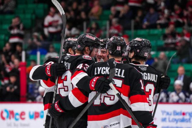 Belleville Senators huddle