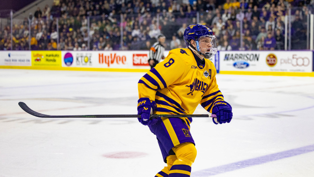 Defenseman Campbell Cichosz with Minnesota St. University - Mankato