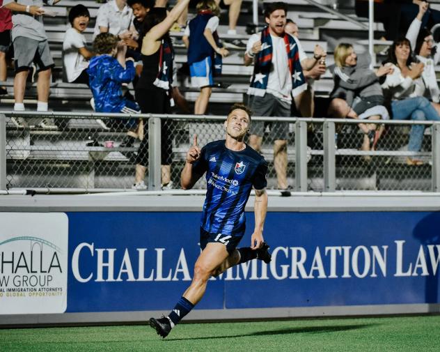 Midfielder/forward Rafa Mentzingen with North Carolina FC