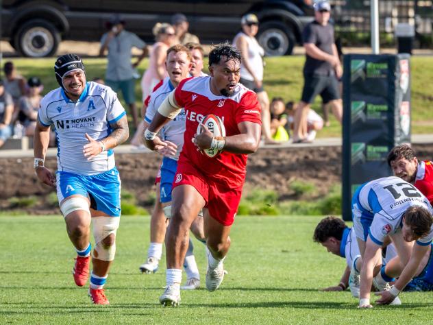 California Legion with the ball against Anthem Rugby Carolina