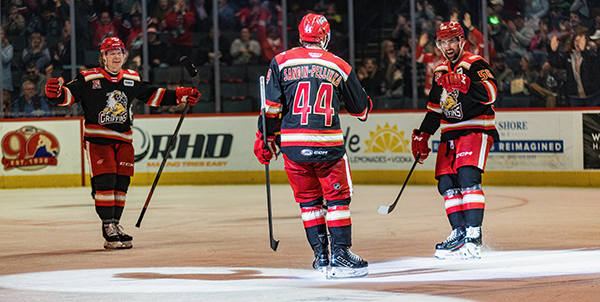 Grand Rapids Griffins all smiles following a goal